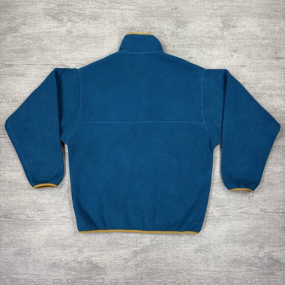 Vintage Patagonia Synchilla Men’s Sz M Yellow Blue Snap-T Fleece Pullover 25450 - Picture 8 of 9